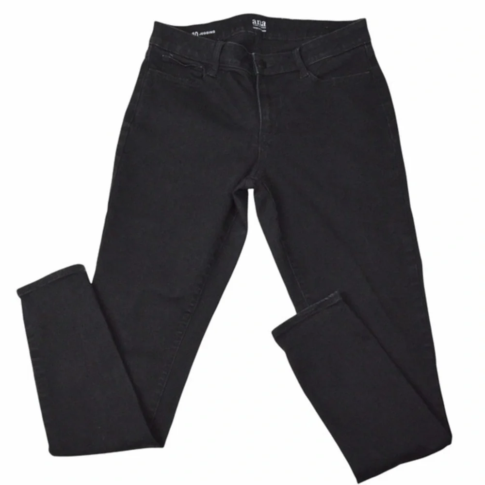 A New‎ Approach a.n.a. Black Stretchy Mid-Rise Jeggings, Size 10L